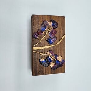 Wooden Wall Art with Floral Design